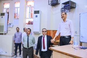 رئيس جامعة عدن يتفقد كلية العلوم الإدارية ومركز محمد غرامة للإدارة الصحية