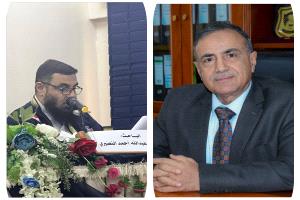 رئيس جامعة عدن يهنئ النصيري بفوزه بالمركز الأول في جائزة اتحاد الجامعات العربية